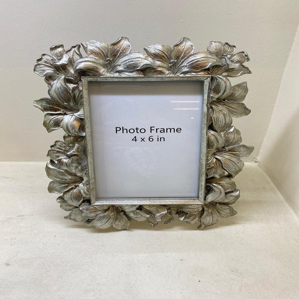 Silver Plated Floral Photo Frame - Features: Good Quality
