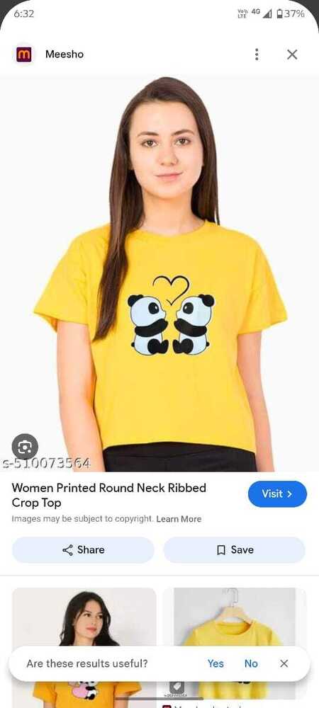 Girls fancy cotton crop top