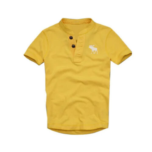 Mens Collar T Shirt - Color: Yellow