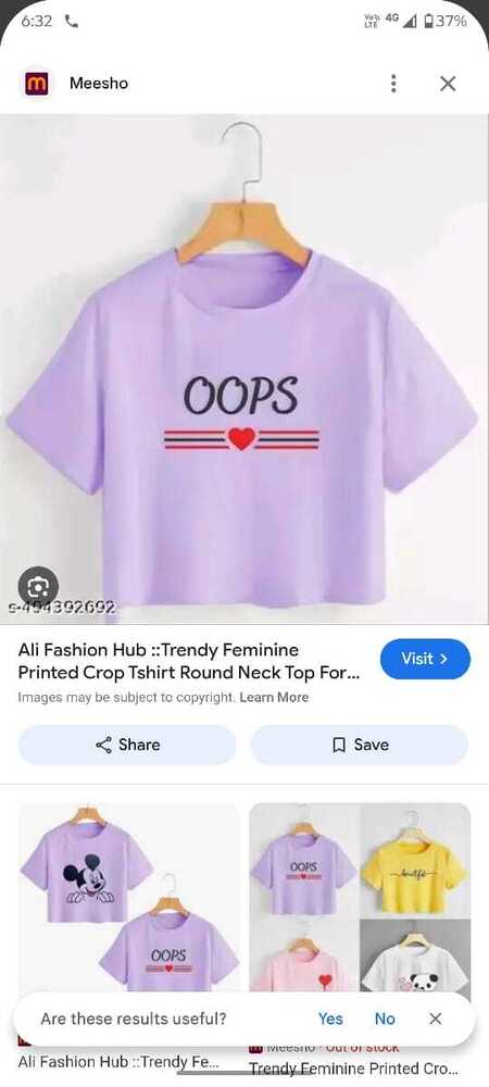 Girls fancy cotton crop top collection