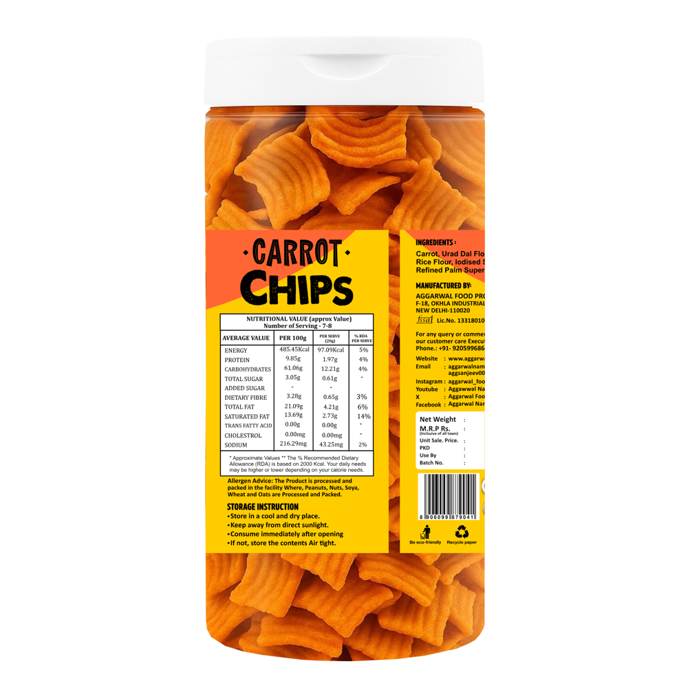 Carrot Salted Chips - Feature: No Artificial Colors Or Flavors