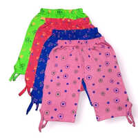 Regular Wear Girls Hosiery Printed Capri