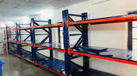 Heavy Duty Racks - Mild Steel, Standard Size, Square Shape, Blue Color | Robust Storage Solution For Industrial Applications