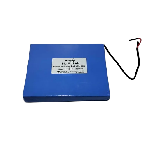 11.1V 18Ah Li-Ion Battery Pack - Features: 100 % Mercury Free