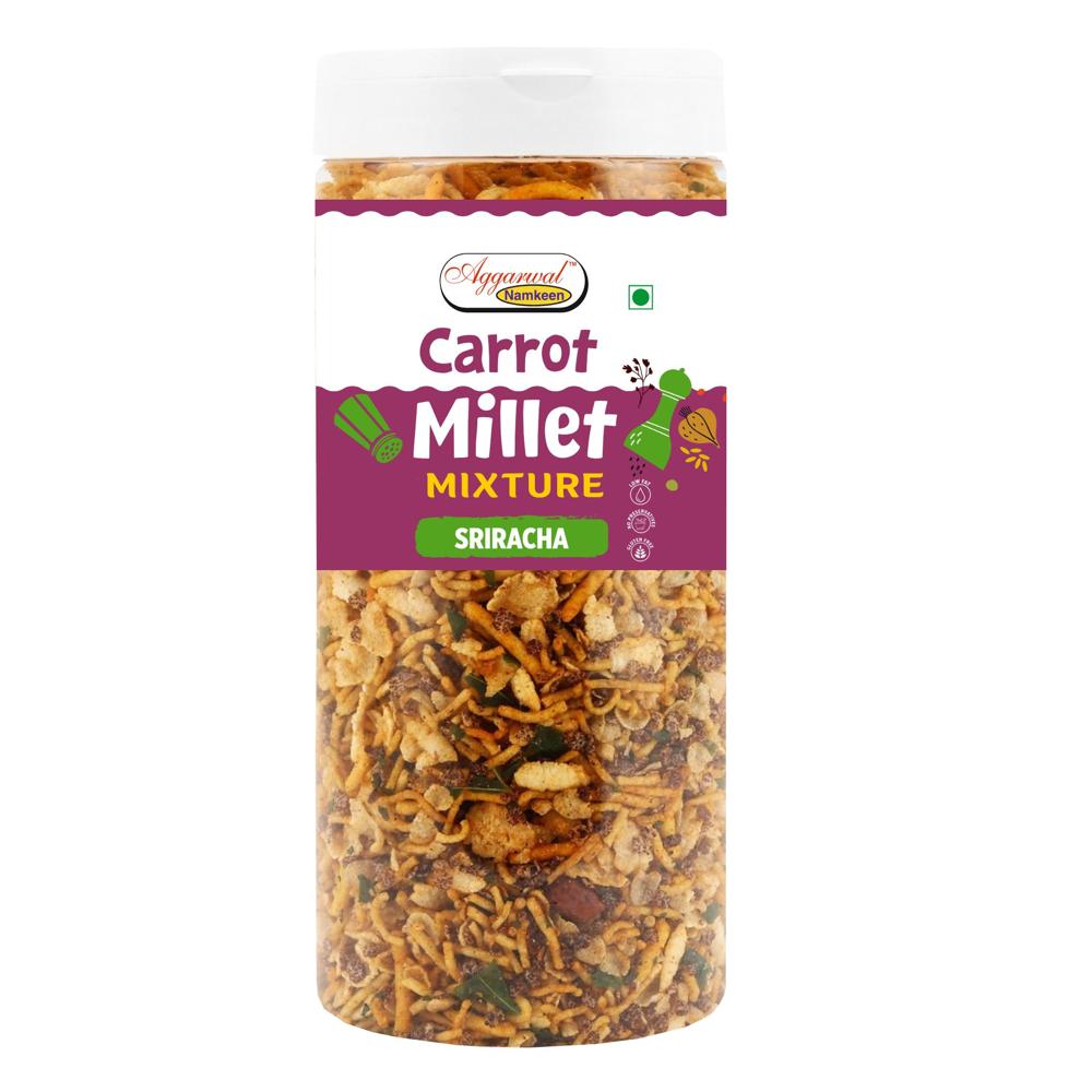 Carrot Millet Mixture Sriracha - Vegan-Friendly Spice Mixture, 6 Months Shelf Life, Spicy Kick for Dishes and Sauces