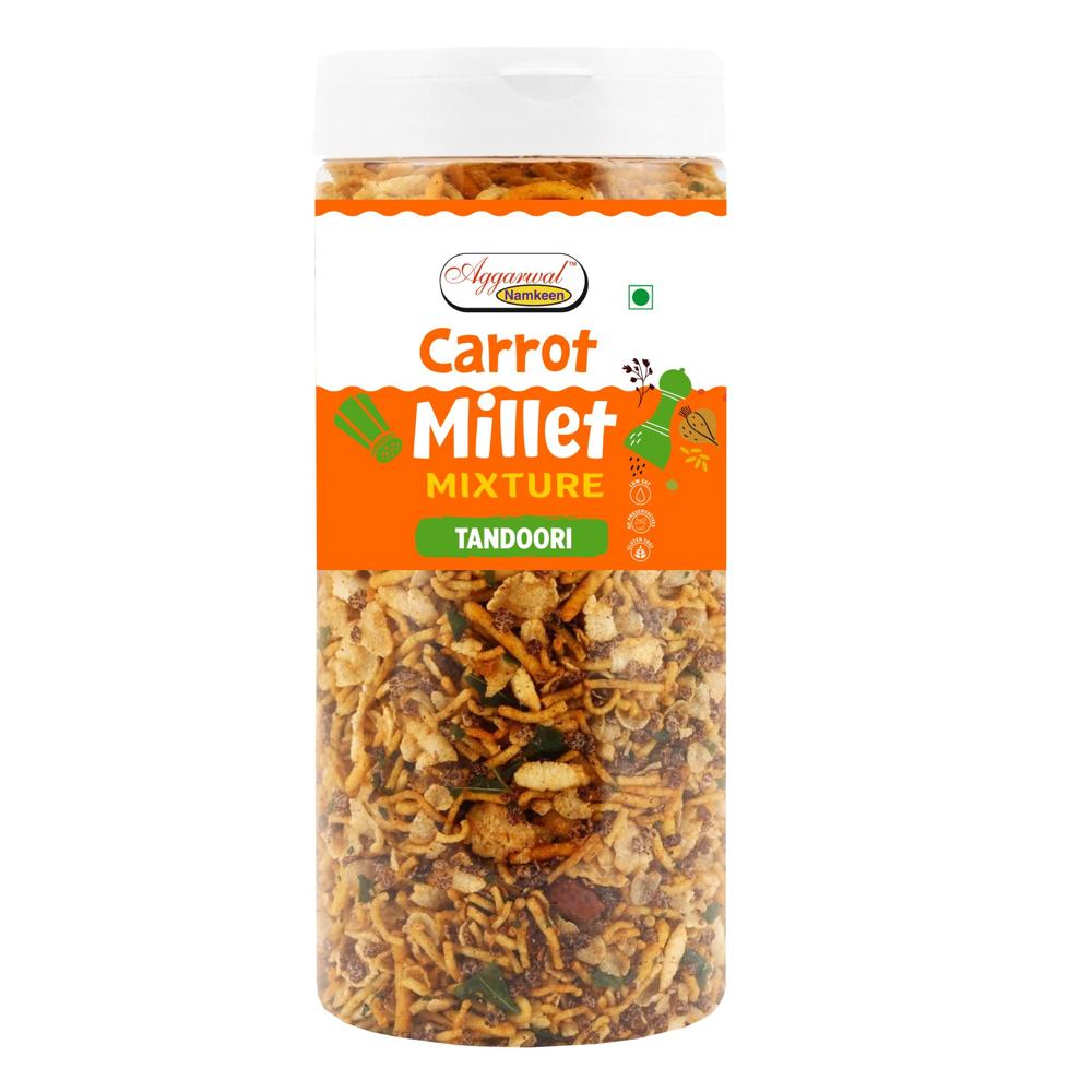 Carrot Millet Mixture Tandoori - Vegan-Friendly, Spicy Flavor, Shelf Life: 6 Months | No Artificial Colors or Flavors, Eco-Friendly Packaging