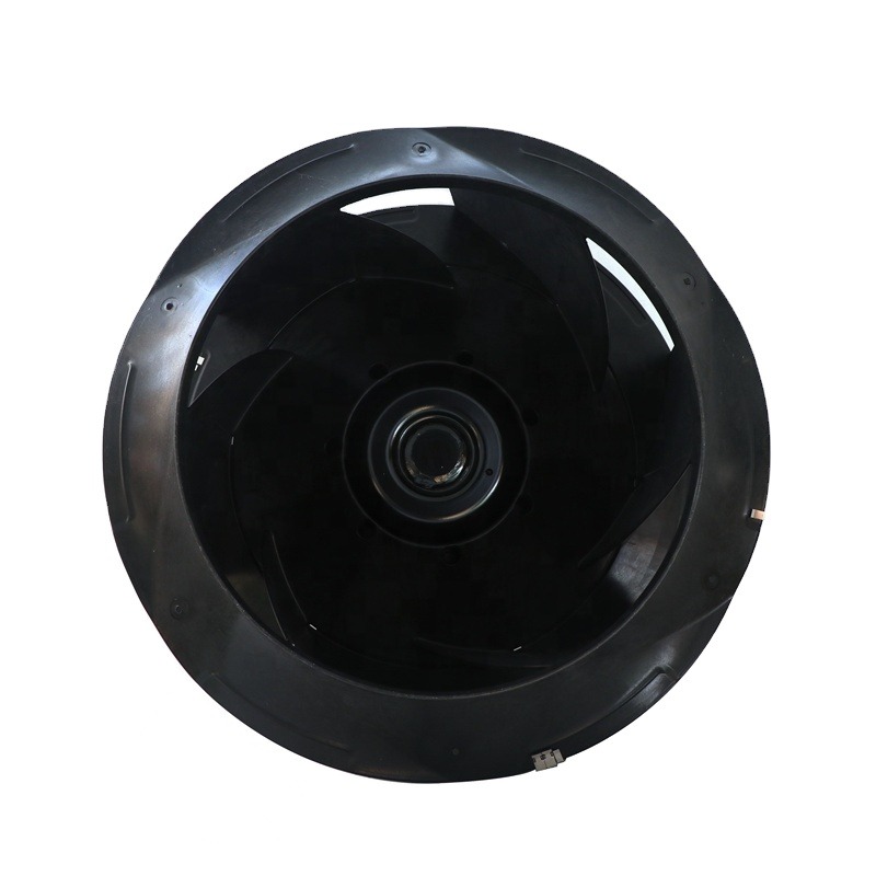 Ebmpapst Ec Duct Fan R3G630-Ra38-76 400V Ac 50Hz/60Hz 2500W 3.8A Super Curve Impeller Centrifugal Cooling Fan - Color: Black