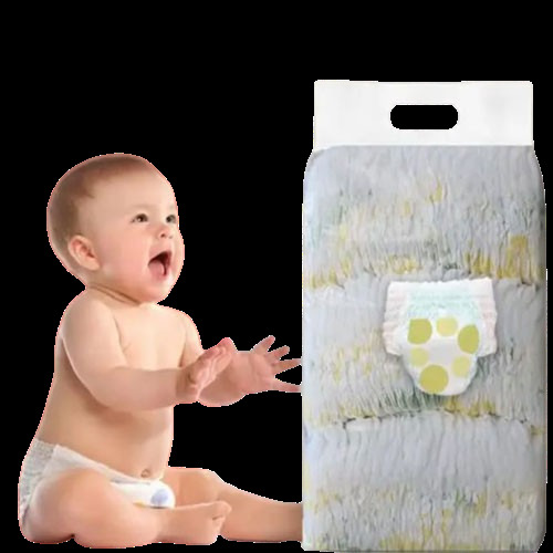 Large Size Baby Diaper - Color: White