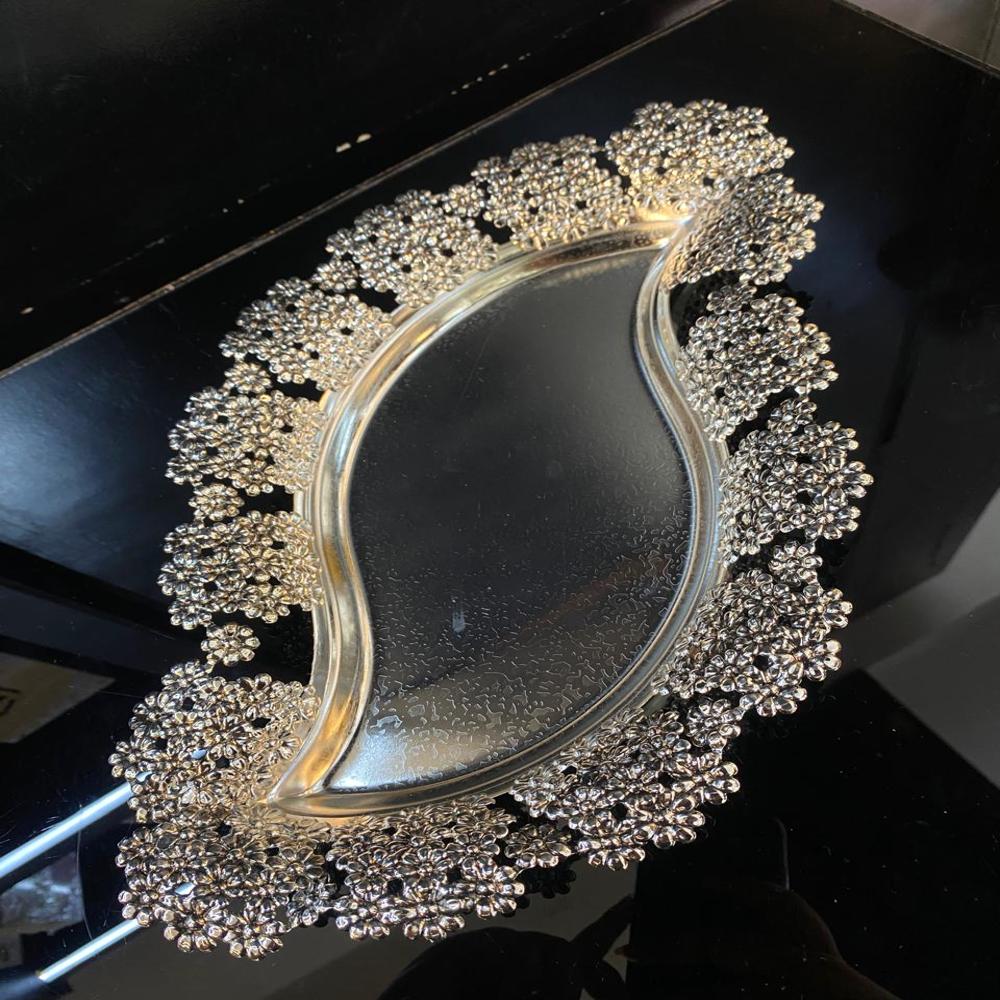 silver plated leaf tray
