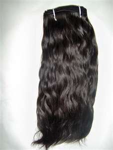 Indian Relaxed Wavy Hair - Human Hair, Black, Double Weft | Natural Look, Soft Texture, Durable, Versatile Styling, Lustrous Shine