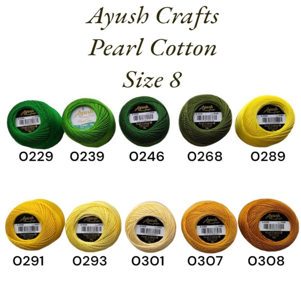 Pearl Cotton Thread Size 8- Ideal for Embroidery, Crochet & Craft Projects