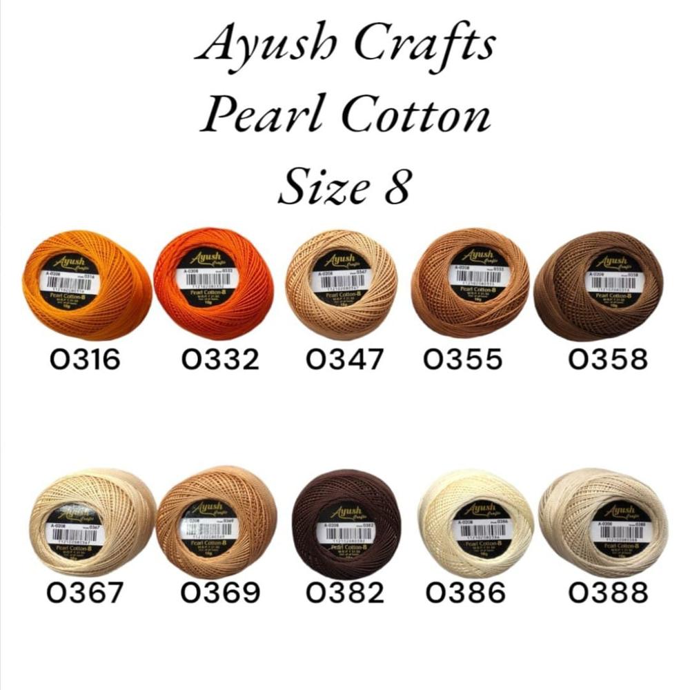 Pearl Cotton Thread Size 8- Ideal for Embroidery, Crochet & Craft Projects