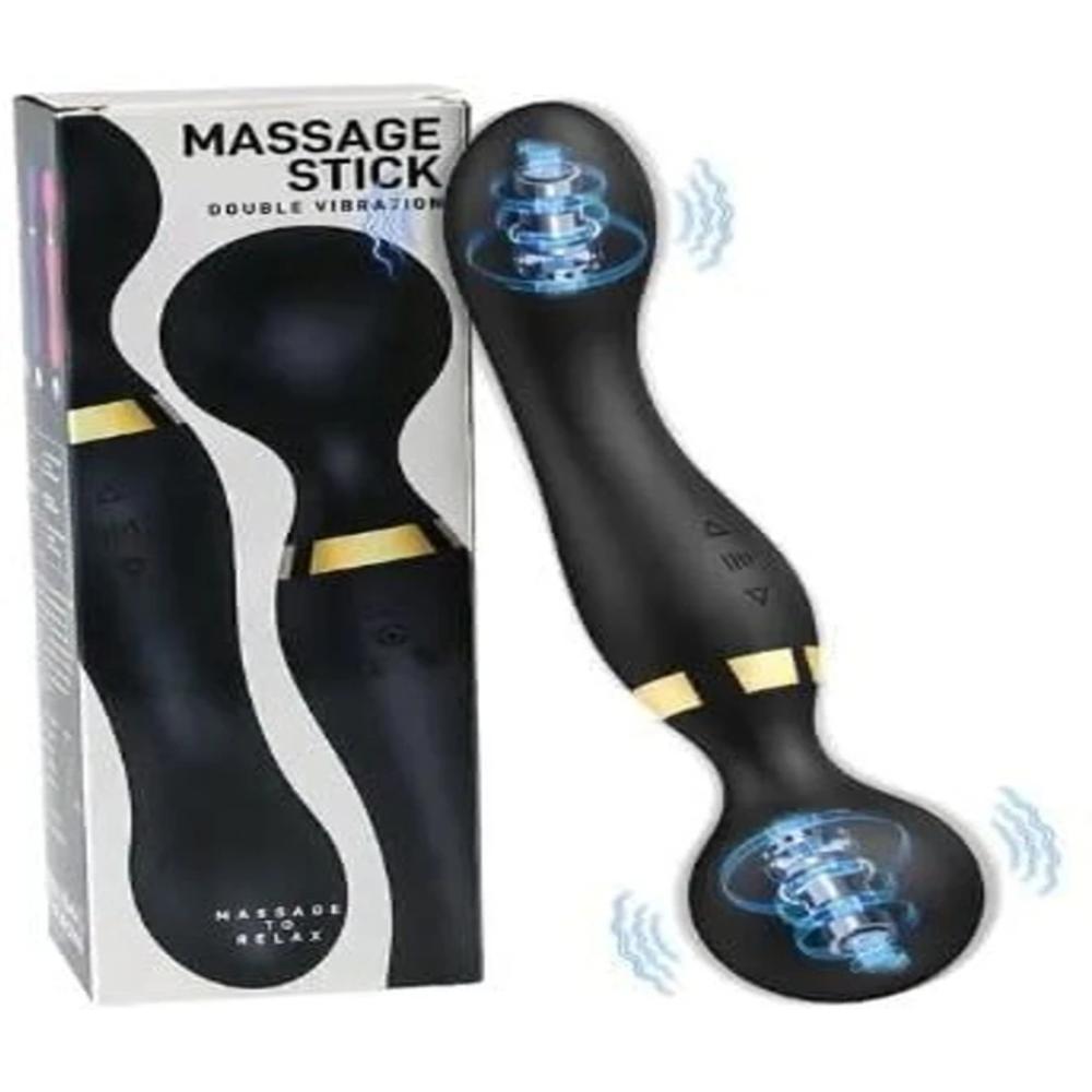 Dual Head Massager 8 Speeds 20 Vibration Patterns, 360 Rotating Waterproof, Rechargeable Body Massager For Deep Tissue Pain Relief - Features: Good Quality