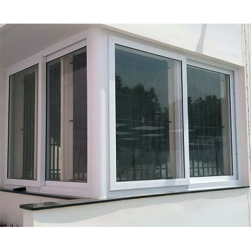 Upvc L Shape Window - Color: White