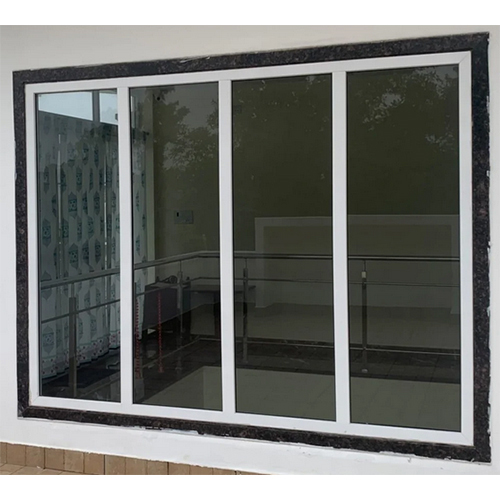 Upvc Toughened Glass Window - Color: White