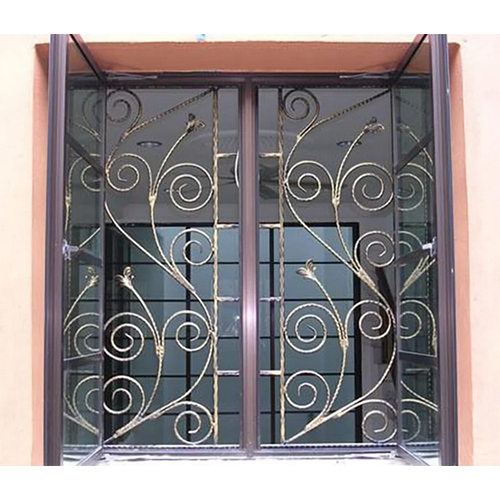 Iron Window Grill - Color: Brown