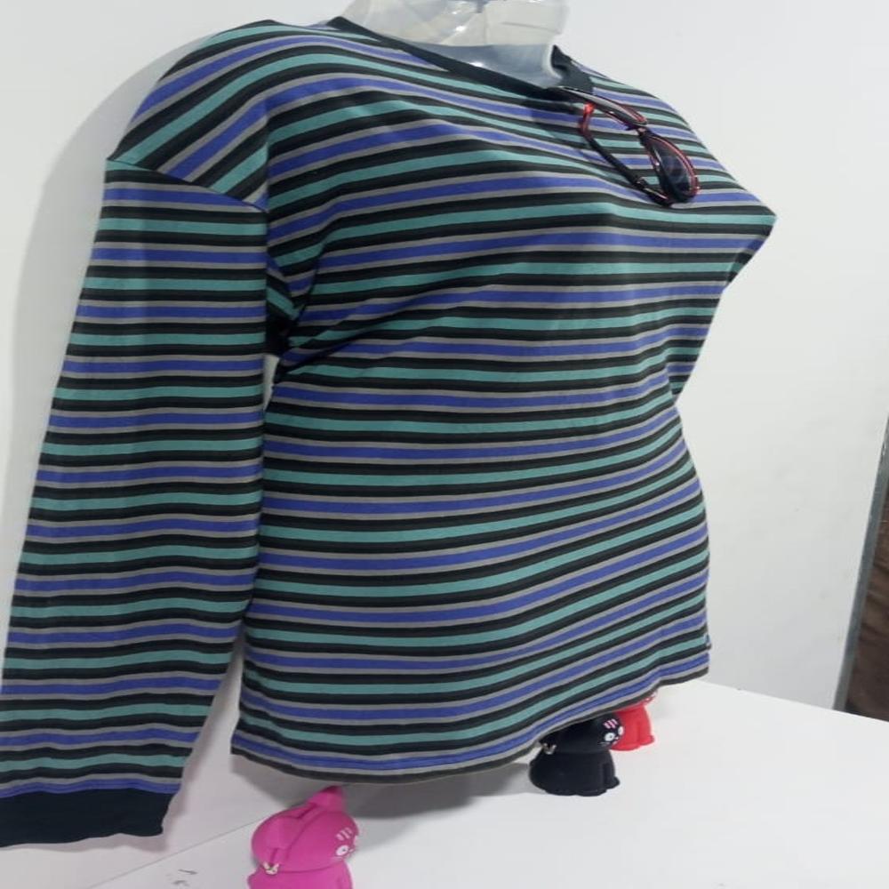 180 GSM Ladies Cotton Striped T Shirt