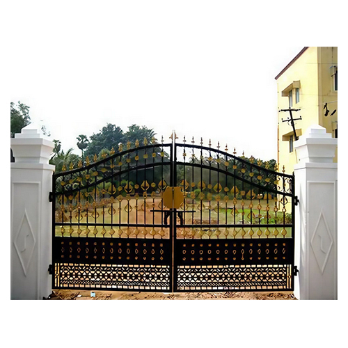 Compound Wall Iron Gate - Color: Black