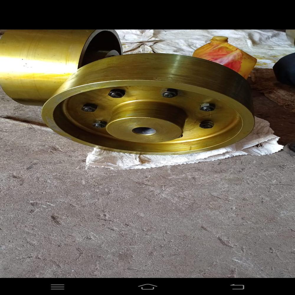 Cast Iron Thruster Brake Drum - Standard Size, Golden Color, Round Shape | Excellent Mechanical Strength, Thermal Stability, 415 Volt