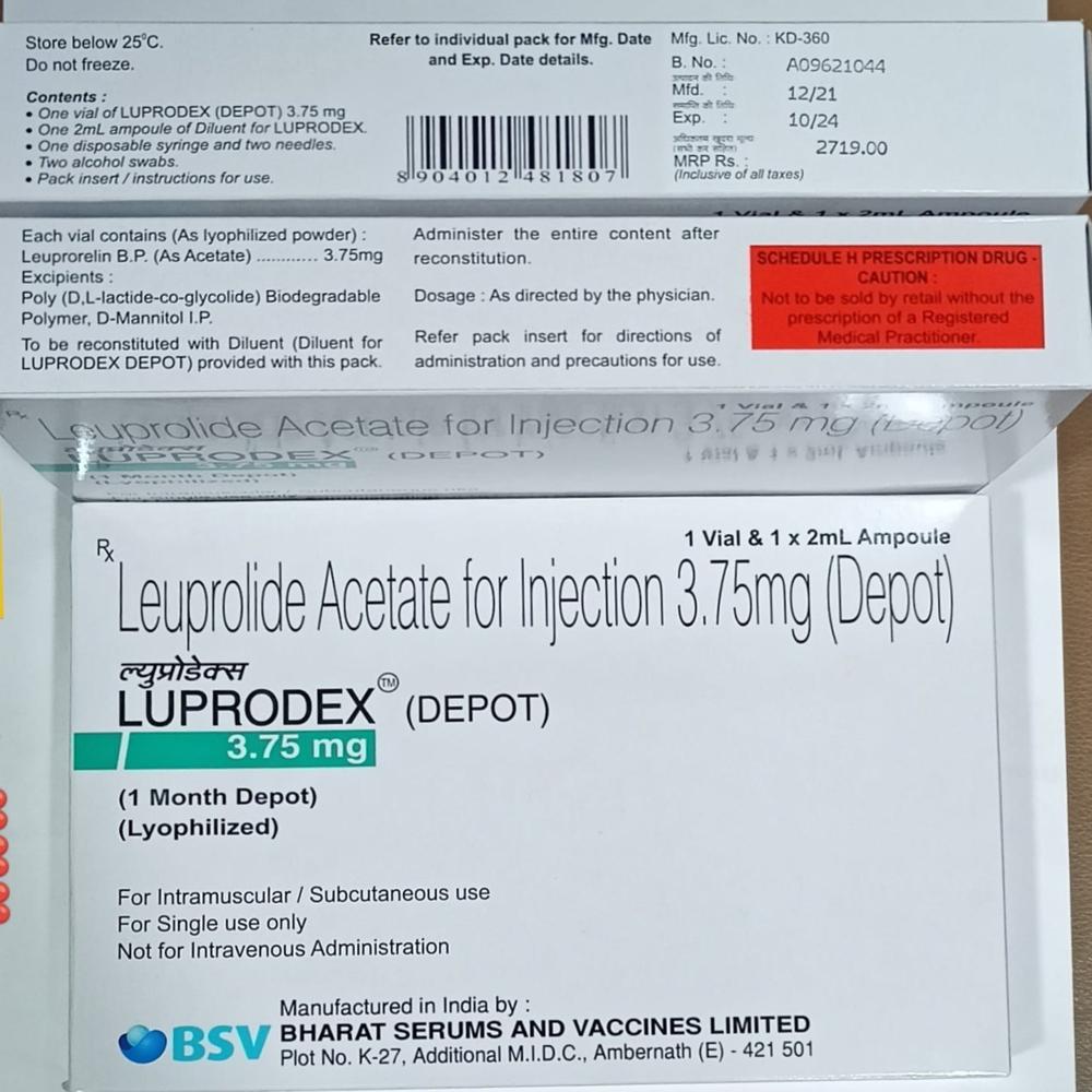 Luprodex Leuprolide Acetate 3.75 Mg Injection - Origin: India