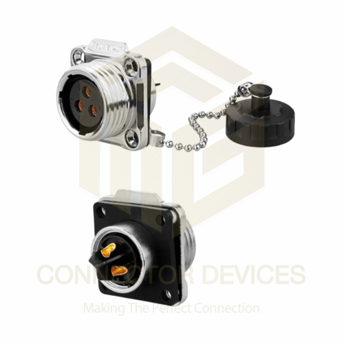 YW16 500V 10A 3Pin Female Socket IP67 Waterproof Power Connector Metal Shell Solder Terminal