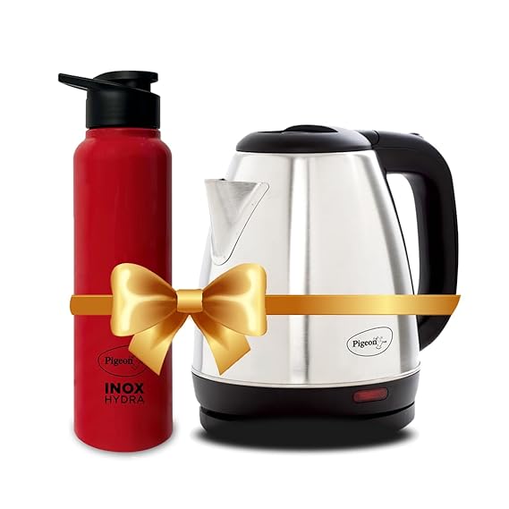 Pigeon 1.5 Litre Hot Kettle And Stainless Steel Water Bottle Combo - Type: Electric
