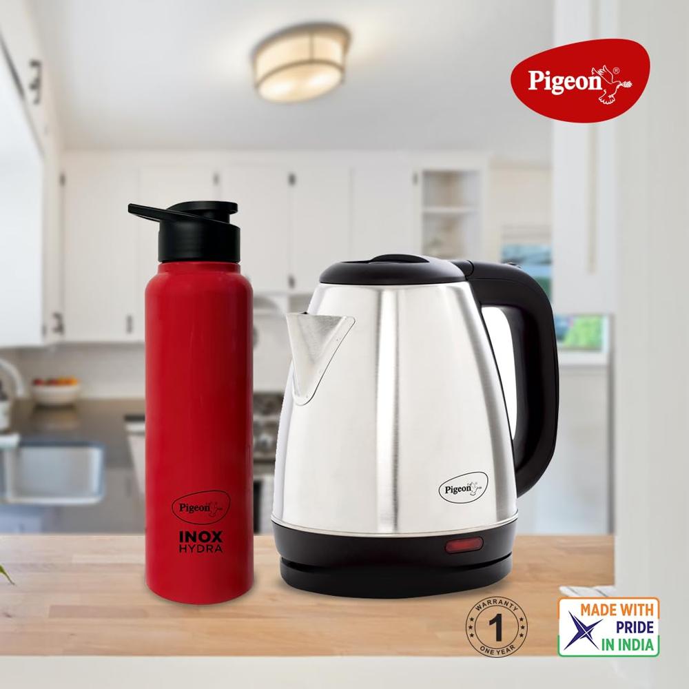 Pigeon 1.5 litre Hot Kettle and Stainless Steel Water Bottle Combo