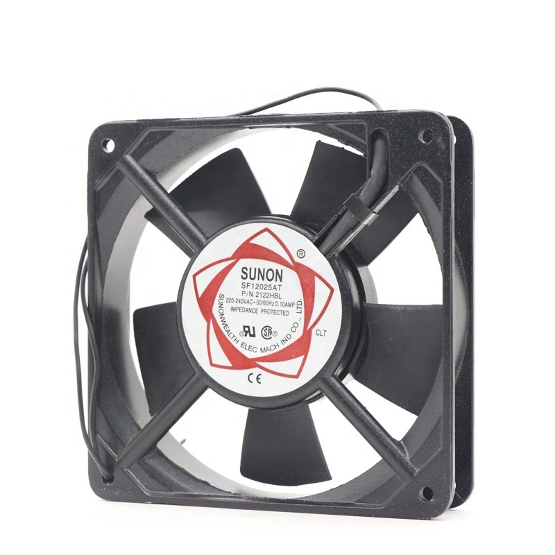 SUNON SF12025AT 2122HBL 2122HSL 220V AC 12CM Double Ball Bearing 120X120X25mm 12025 0.1A 2300RPM Silent Cabinet Axial Cooling Fan