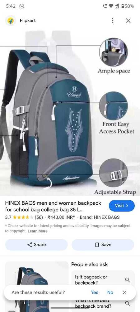 Mens backpack bags for laptop & travel