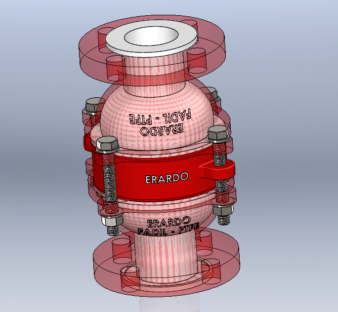 Ptfe Lined Flame Arrester (Model No: Fadil-ptfe/ Fadel-ptfe) - Application: Chemical