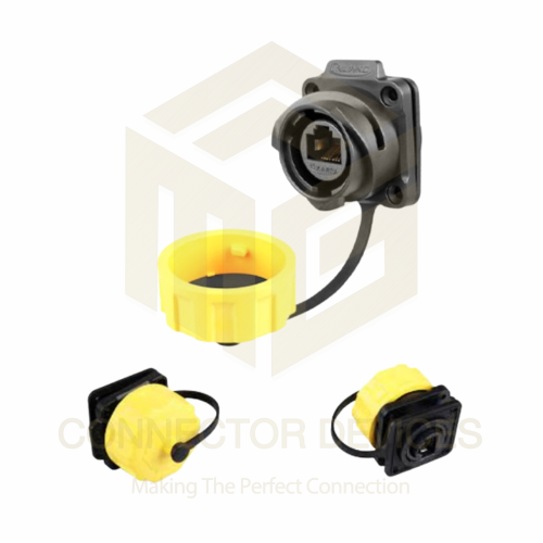 YM24 RJ45 Cat5e Female Socket IP67 Waterproof Ethernet Connector