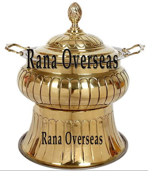 Brass Chafing Dish - Decorative 4L, 6L, 8L Sizes | Mirror Finish, Corrosion Resistant, Easy to Clean, Modern Arts Style