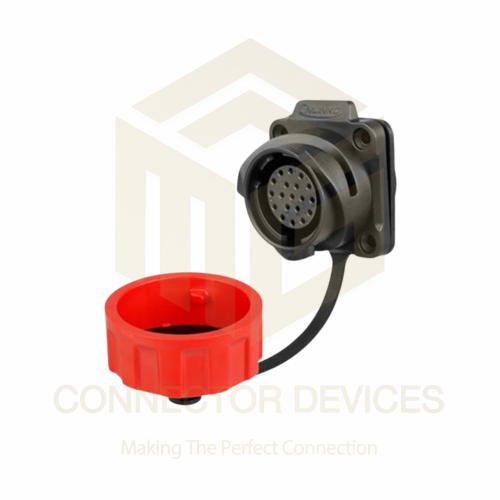YM24 3A 19Pin Female Socket IP67 Waterproof Power Connector Flange Mount Plastic Shell Solder Terminal