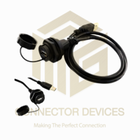 Yu Series Usb2.0 Female-male Ip67 Waterproof Data Connector 2 Meter Cable