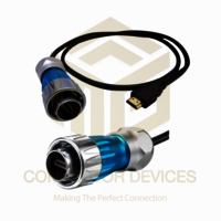 Dh24 Hdmi Male-male Plug Ip67 Waterproof Data Connector 1 Meter Cable