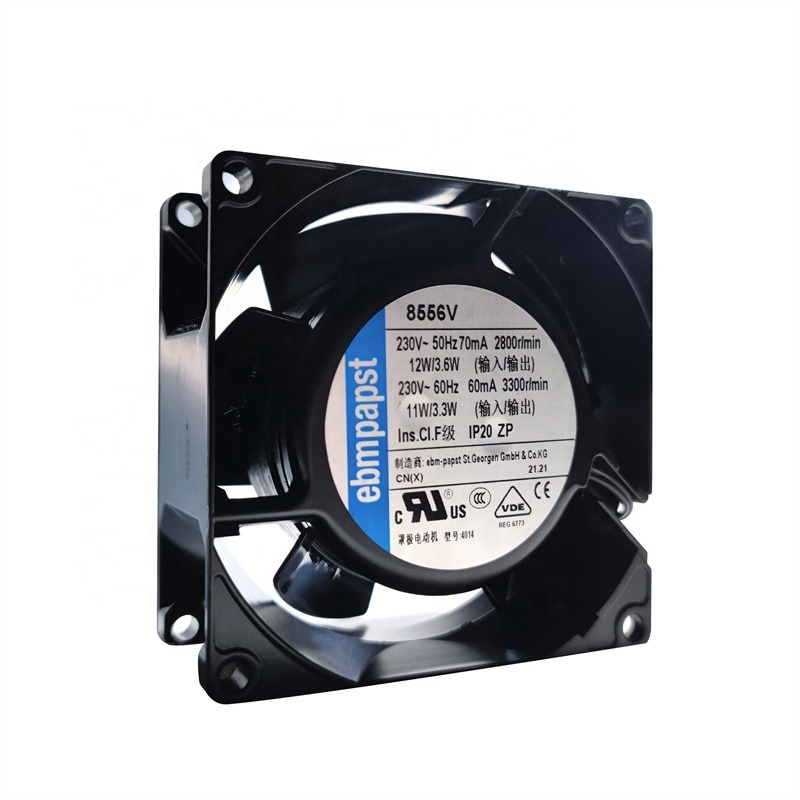 ebmpapst 8556V 8556VW 8038 80x80x38mm 8cm 230V AC 36CFM 11W 35dBA IP20 Ball Bearing ABB Inverter Axial Cooling Fan