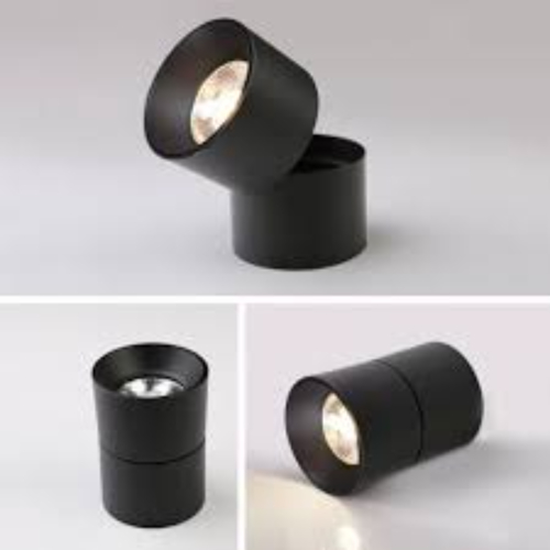 Moveable Cylinder Light - Color: Black