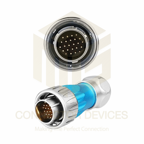 DH24 250V 5A 24Pin Male Plug IP67 Metal Waterproof Power Connector Metal Shell Solder Terminal
