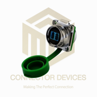 Dh24 Series Female Socket Lc Type Ip67 Waterproof Fibre Optic Connector Panel Mount