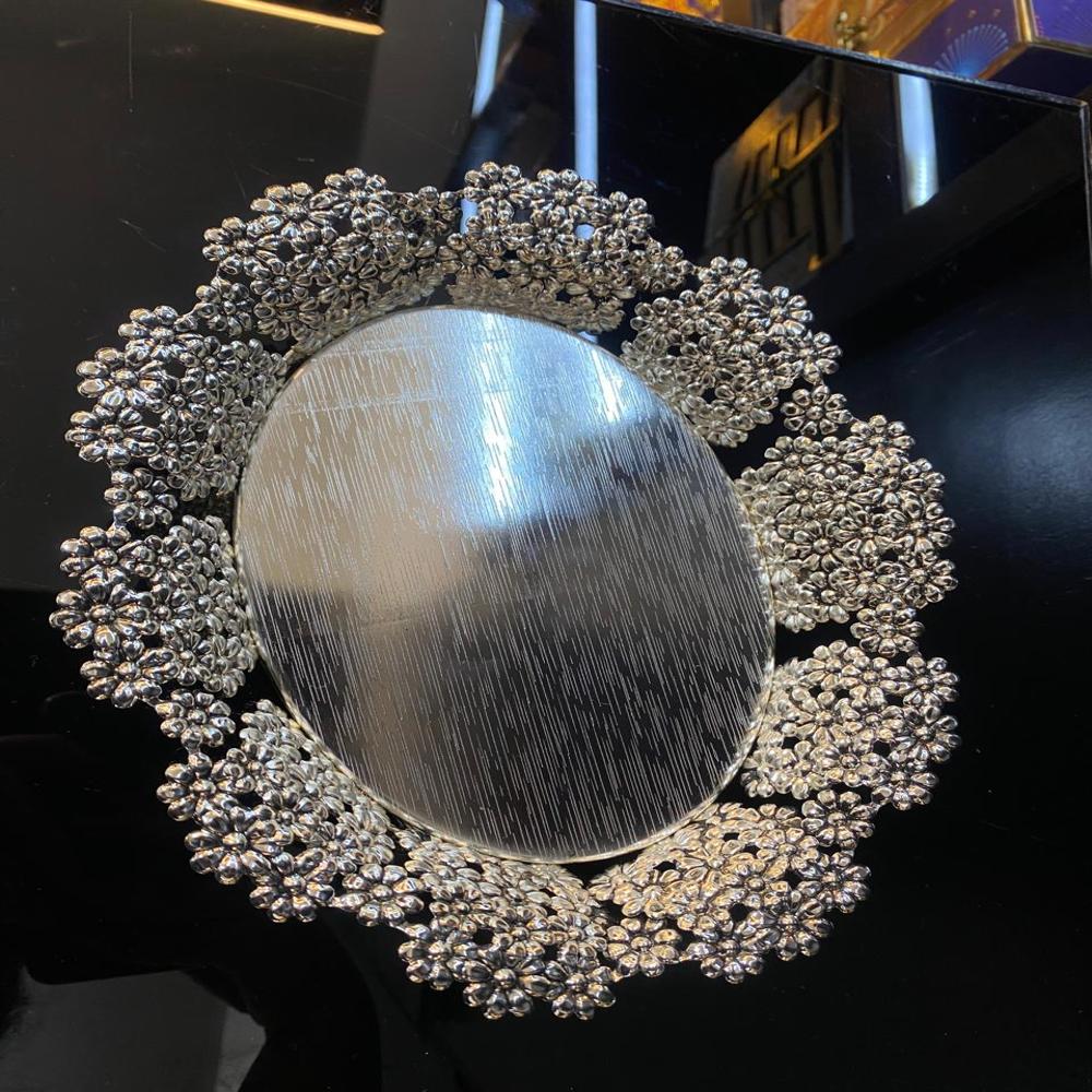 silver plated oval tray