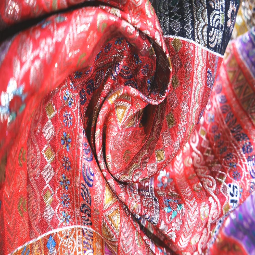 Red Dola Silk Jacquard Printed Fabric for Bridal Sherwani & Decorative Curtains