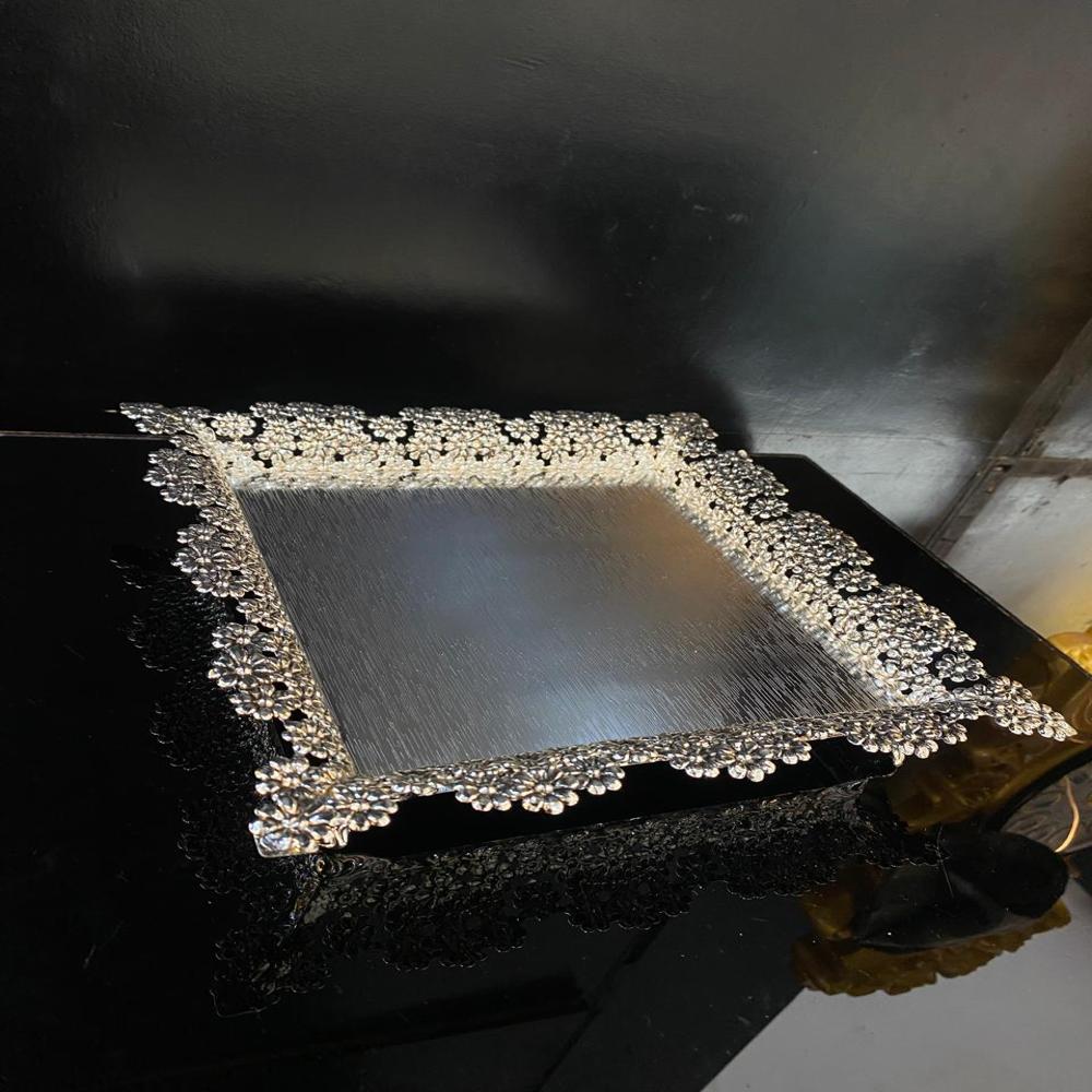 silver plated squer tray