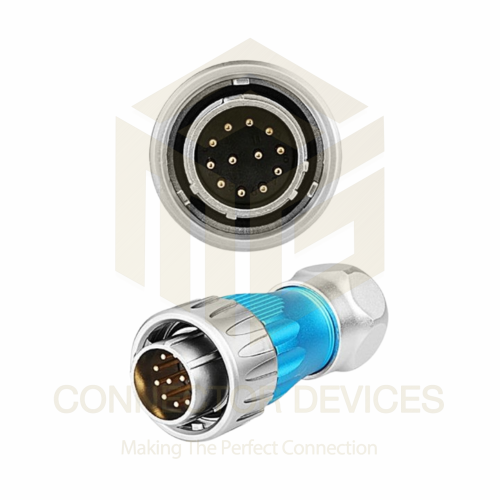 DH24 400V 10A 12Pin Male Plug IP67 Metal Waterproof Power Connector Metal Shell Solder Terminal