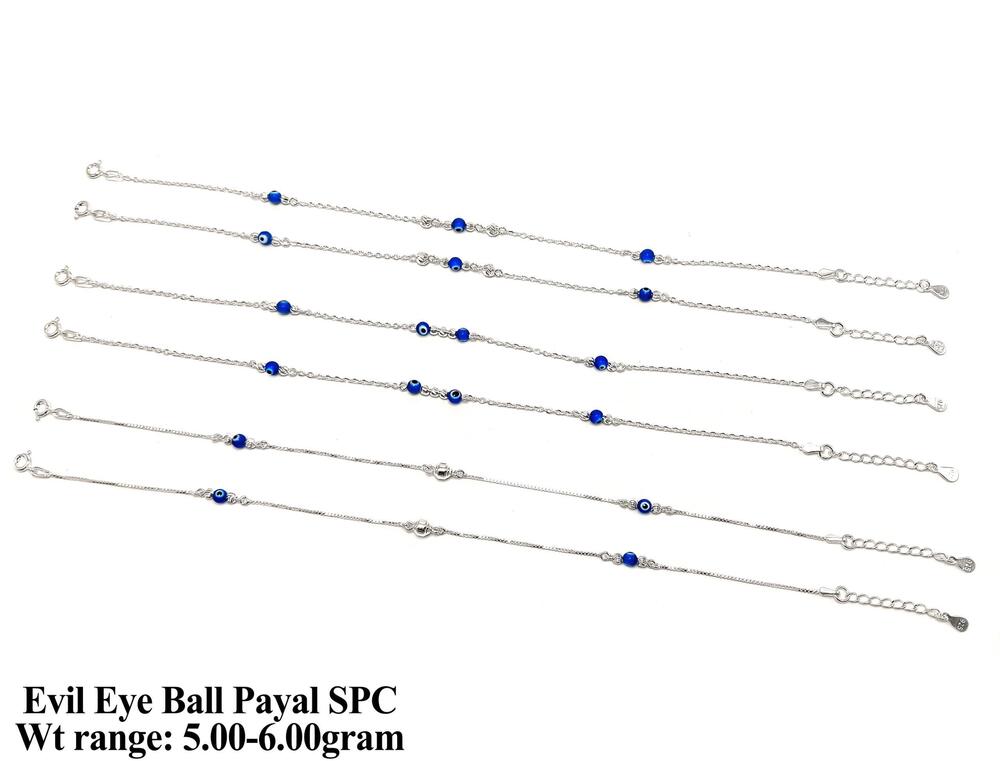 92.5 SILVER EVIL EYE BALL PAYAL