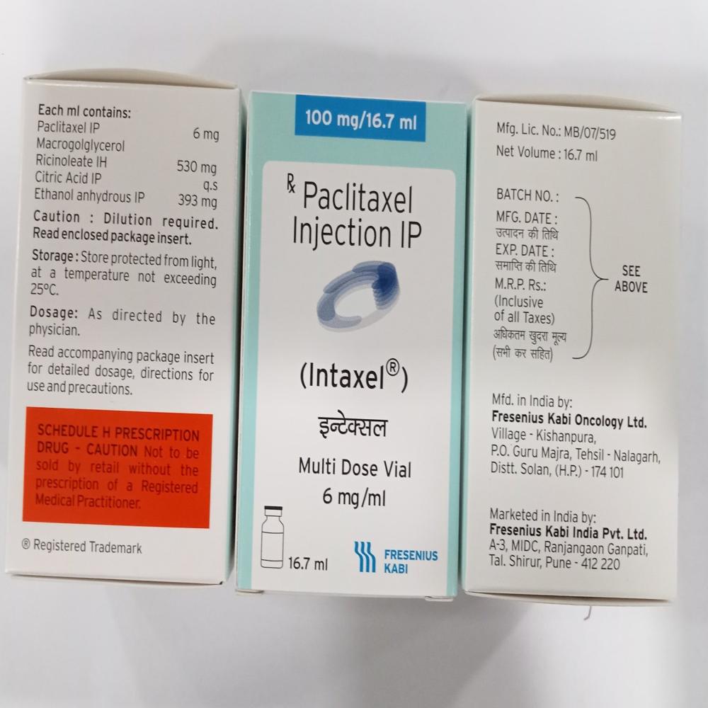 Intaxel Paclitaxel 100 Mg Injection