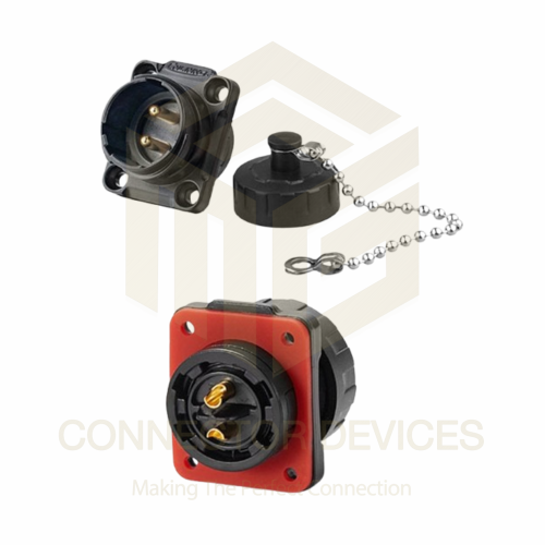 YM20 500V 20A 2Pin Male Socket IP67 Waterproof Power Connector Plastic Shell Solder Terminal