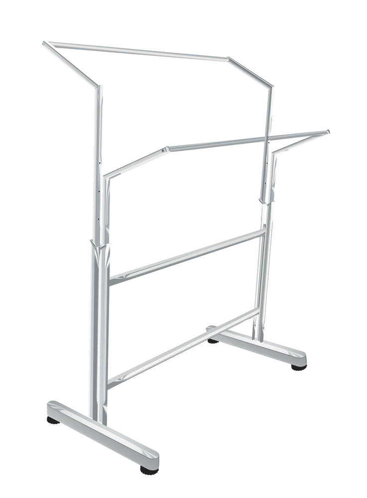 Double Rail Adjustable Hangers - Color: Silver