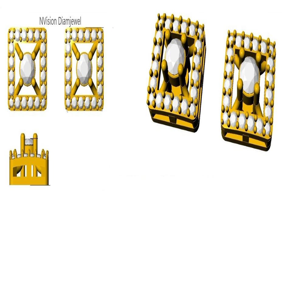 Radiant Leaf Harmony Labgrown Diamond Mangalsutra with Earring