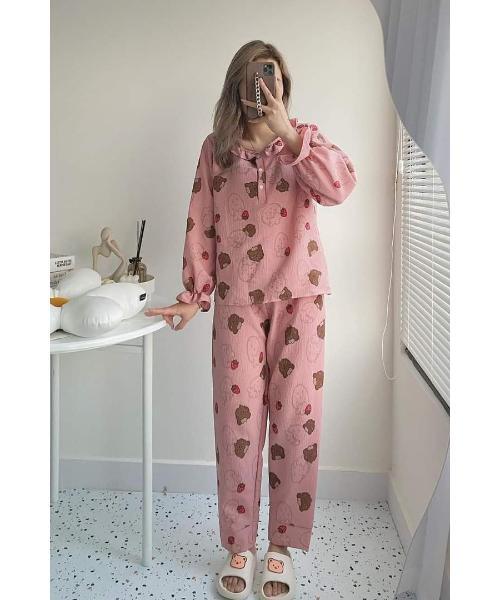 Winter Nightsuits - Color: Beige With Brown Spots