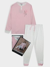 Ladies  Printed  Interlock  Winter  Pyjama  Set